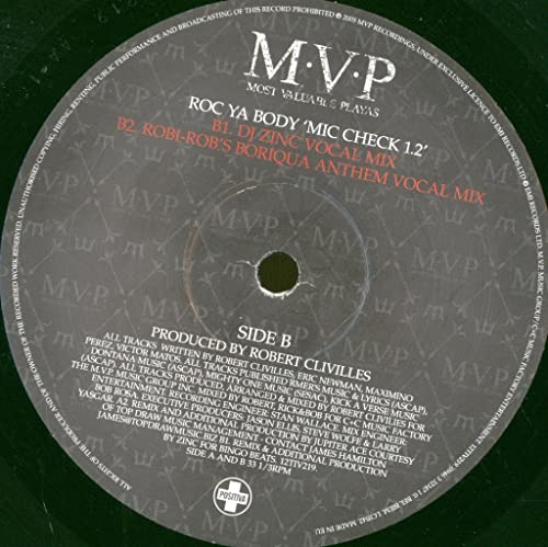 M.V.P. - Roc Ya Body  'Mic Check 1,2' - Used Vinyl 12" image 4