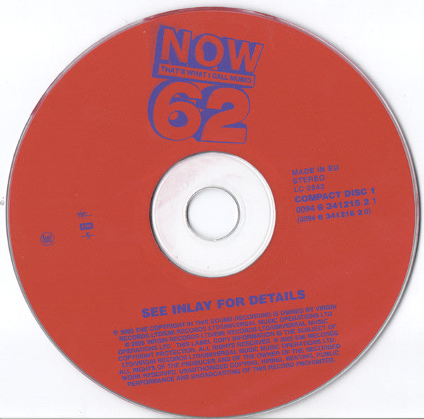 Various - Now That's What I Call Music! 62 - Used CD image 3