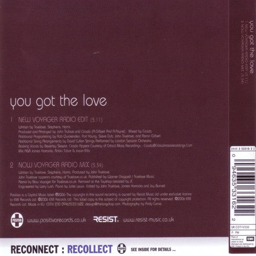 Source - You Got The Love - Used CD image 2