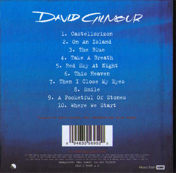 David Gilmour - On An Island - Used CD image 7