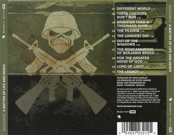 Iron Maiden - A Matter Of Life And Death - Used CD image 7
