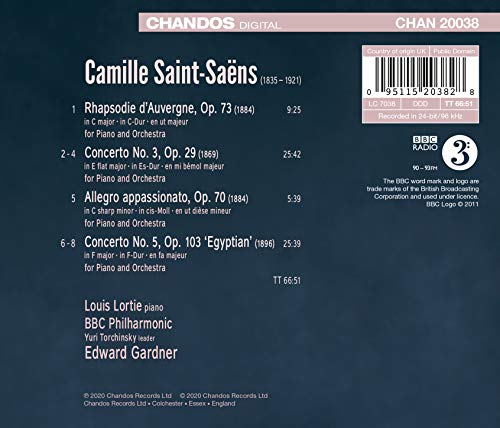 Camille Saint-Saens - Saint-Saëns: Piano Concertos Nos. 3 and 5 Egyptia image 2