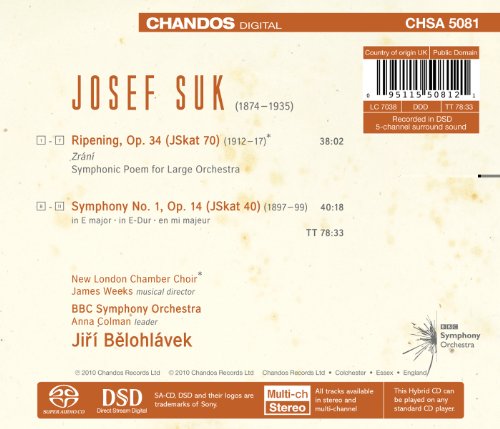 Josef Suk - - Ripening and Symphony No 1 - CD image 2