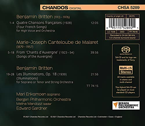 MARI ERIKSMOEN/BERGE - BRITTEN:LES ILLUMINATIONS - CD image 2