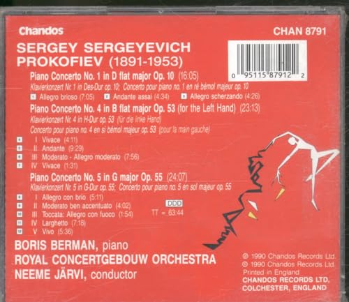 Piano Concertos 1 4 and 5 - CD image 2