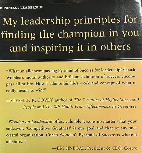 John Wooden - Wooden on Leadership - Hardback image 6