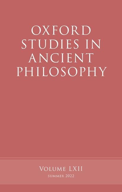 Oxford Studies in Ancient Philosophy, Volume 62 - Hardback image 1
