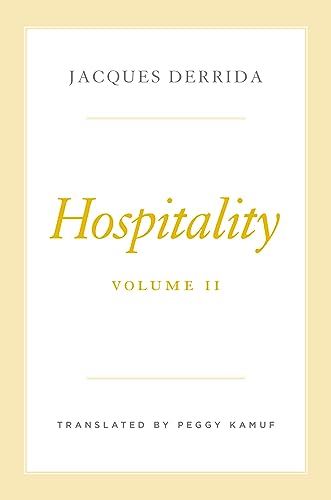 Jacques Derrida - Hospitality, Volume II - Hardback image 1