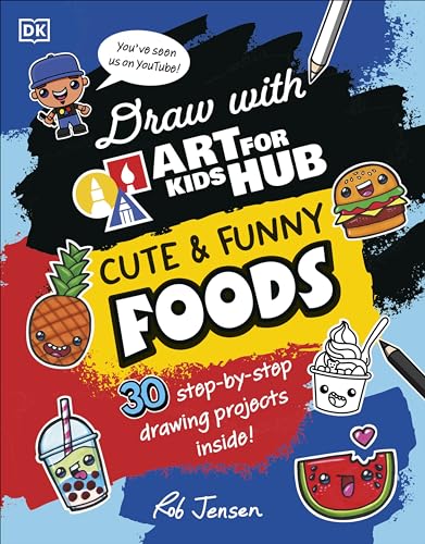 Art For Kids Hub - Draw with  Cute and Funny Foods - Paperback image 1