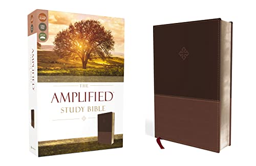 Zondervan - Amplified Study Bible, Leathersoft, Brown - Hardback image 1