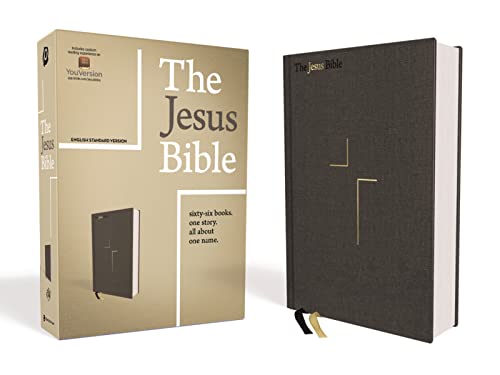 Zondervan - Jesus Bible, ESV Edition, Cloth over Board, Gray - Hardbac image 1