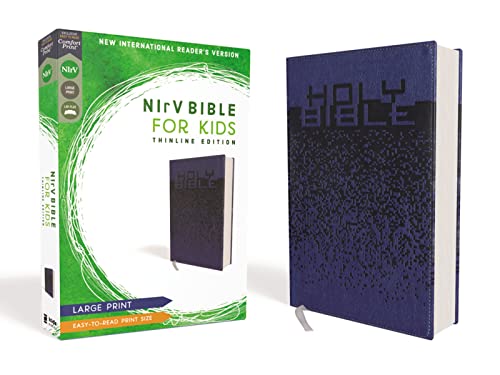 Zondervan - NIrV, Bible for Kids, Large Print, Leathersoft, Blue, Comf image 1