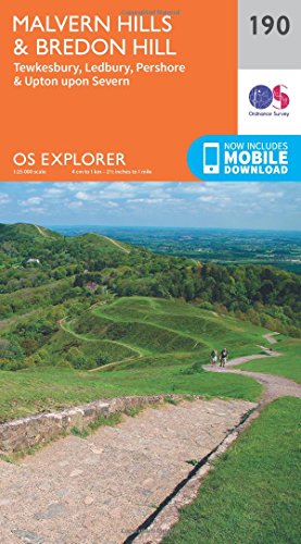 Ordnance Survey - Malvern Hills and Bredon Hill : 190 - Map image 1