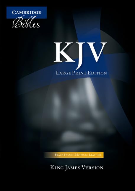 KJV Large Print Text Bible, Black French Morocco Leather, KJ653:T - Pa image 1