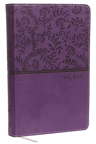 Thomas Nelson - NKJV, Deluxe Gift Bible, Leathersoft, Purple, Red Lett image 1