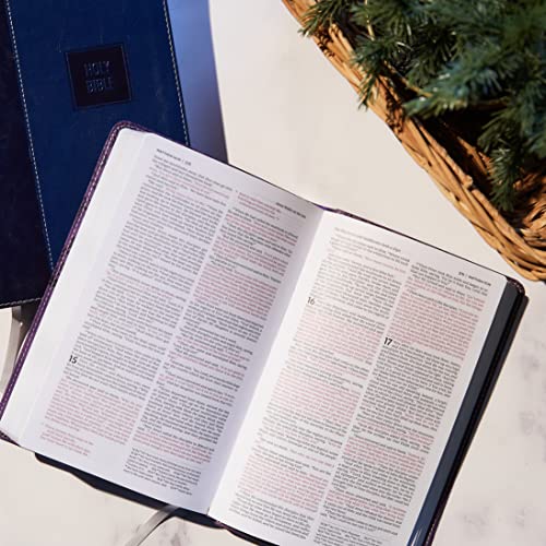 Thomas Nelson - NKJV, Deluxe Gift Bible, Leathersoft, Purple, Red Lett image 4