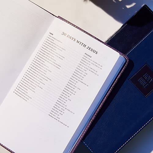 Thomas Nelson - NKJV, Deluxe Gift Bible, Leathersoft, Purple, Red Lett image 5