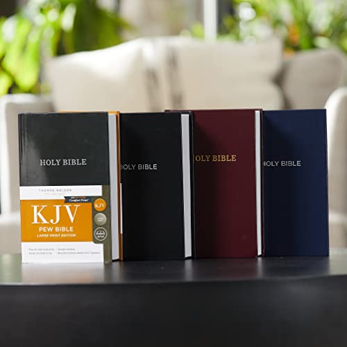 Thomas Nelson - KJV, Pew Bible, Large Print, Hardcover, Blue, Red Lett image 6