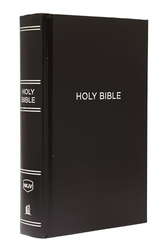 Thomas Nelson - NKJV, Pew Bible, Large Print, Hardcover, Black, Red Le image 1