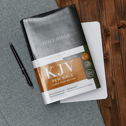 Thomas Nelson - KJV, Pew Bible, Large Print, Hardcover, Black, Red Let image 2