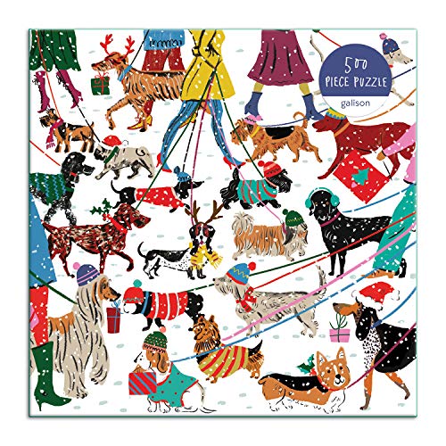 Galison - Winter Dogs 500 Piece Puzzle - Jigsaw Puzzle image 2