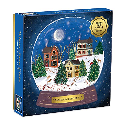 Galison - Winter Snow Globe 500 Piece Puzzle - Jigsaw Puzzle image 1