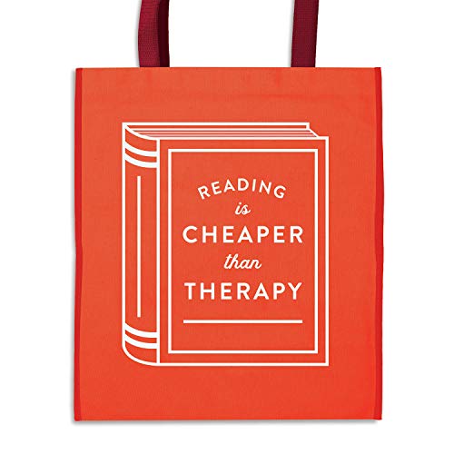 Galison - Reading is Cheaper Than Therapy Reusable Shopping Bag - Jigs image 1