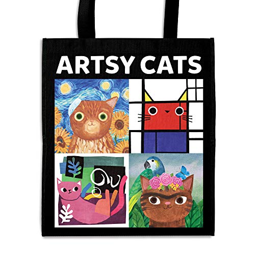 Mudpuppy - Artsy Cats Reusable Shopping Bag - Jigsaw Puzzle image 1