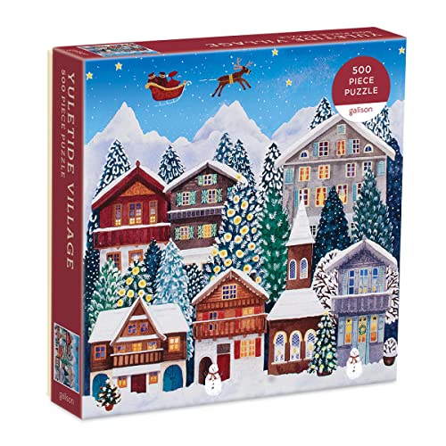 Galison - Yuletide Village 500 Piece Puzzle - Jigsaw Puzzle image 1
