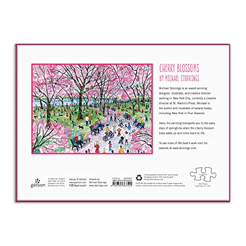 Galison - Michael Storrings Cherry Blossoms 1000 Piece Puzzle - Jigsaw image 6
