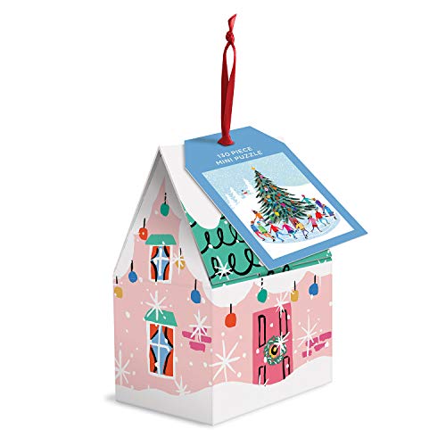 Galison - Tree Skaters 130 Piece Puzzle Ornament - Jigsaw Puzzle image 1