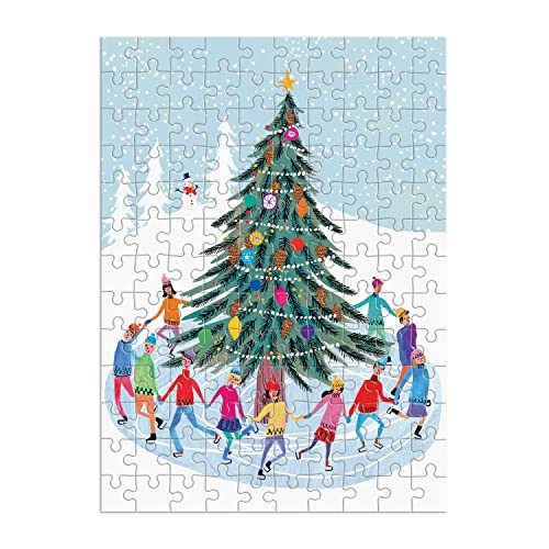Galison - Tree Skaters 130 Piece Puzzle Ornament - Jigsaw Puzzle image 5