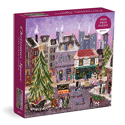 Galison - Joy Laforme Christmas Square 1000 Piece Puzzle in Square Box image 1
