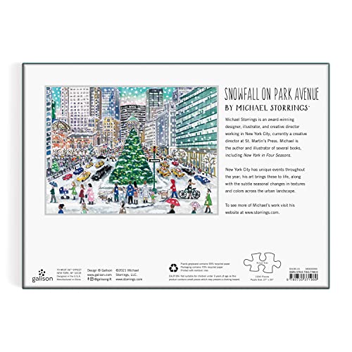 Galison - Michael Storrings Snowfall on Park Avenue 1000 Piece Puzzle image 4