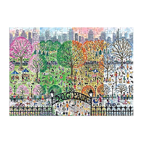 Galison - Michael Storrings Dog Park in Four Seasons 1000 Piece Puzzle image 2