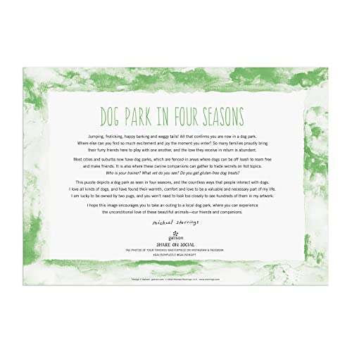 Galison - Michael Storrings Dog Park in Four Seasons 1000 Piece Puzzle image 3