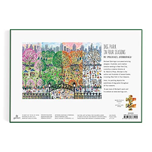 Galison - Michael Storrings Dog Park in Four Seasons 1000 Piece Puzzle image 4