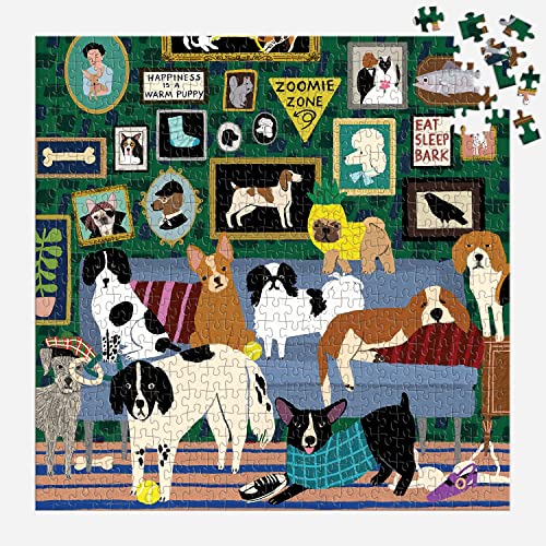 Galison - Lounge Dogs 500 Piece Puzzle - Jigsaw Puzzle image 5