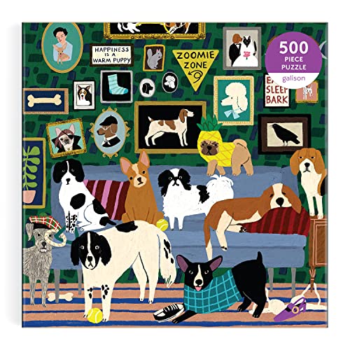 Galison - Lounge Dogs 500 Piece Puzzle - Jigsaw Puzzle image 6