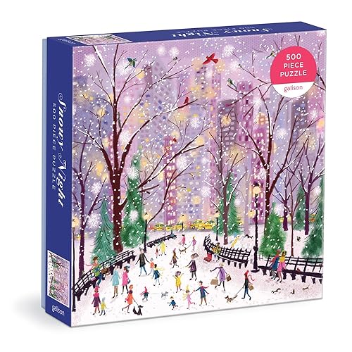 Galison Mudpuppy - Snowy Night 500 Piece Puzzle - Jigsaw Puzzle