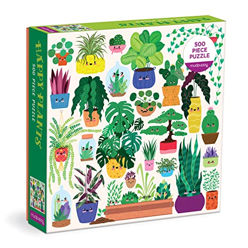 Illustrated By Ankit - Happy Plants 500 Piece Family Puzzle - Jigsaw P image 1