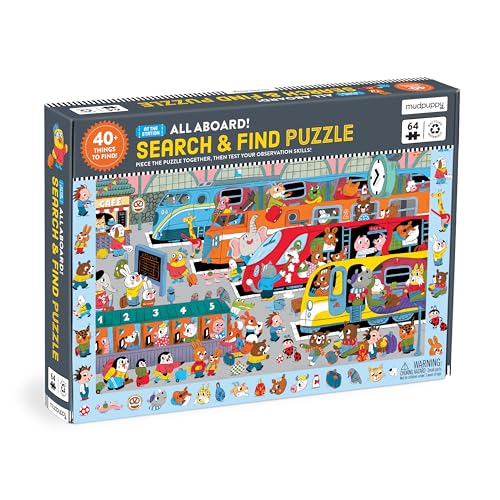 Illustrated By Maria - All Aboard! Train Station 64 Piece Search & Fin image 1