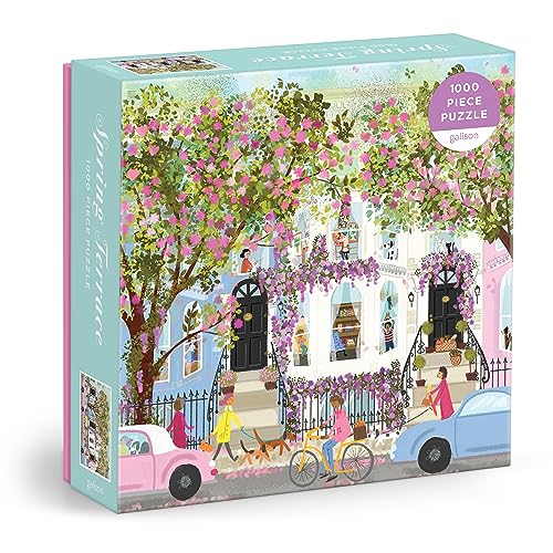 Galison - Joy Laforme Spring Terrace 1000 Piece Puzzle - Jigsaw Puzzle image 1