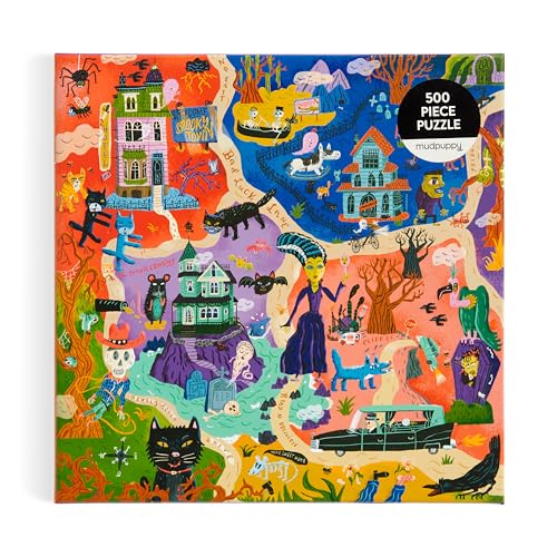 Mudpuppy - Welcome to Spooky Town 500 Piece Family Puzzle - Jigsaw Puz image 2