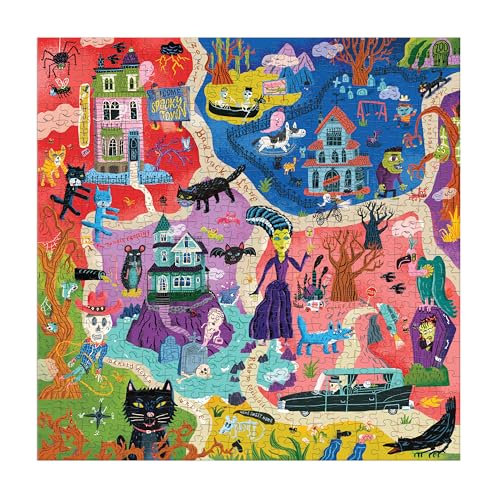 Mudpuppy - Welcome to Spooky Town 500 Piece Family Puzzle - Jigsaw Puz image 3