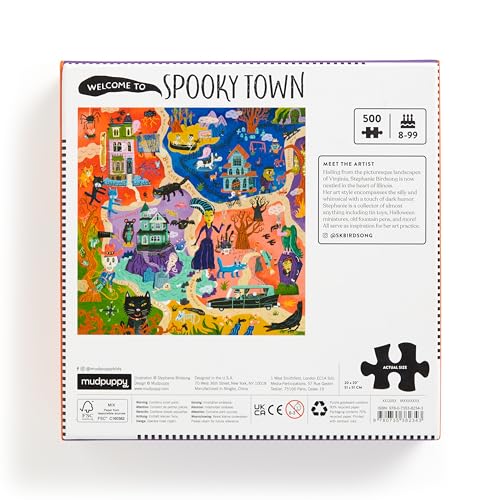 Mudpuppy - Welcome to Spooky Town 500 Piece Family Puzzle - Jigsaw Puz image 4