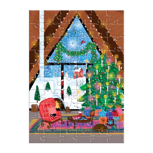 Joy Laforme - Cozy Cabin Greeting Card Puzzle - Jigsaw Puzzle image 2