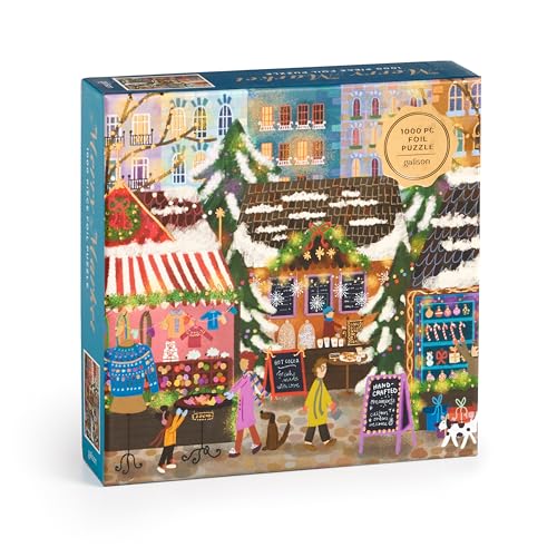 Joy Laforme - Merry Market 1000 Piece Foil Puzzle in a Square Box - Ji image 1