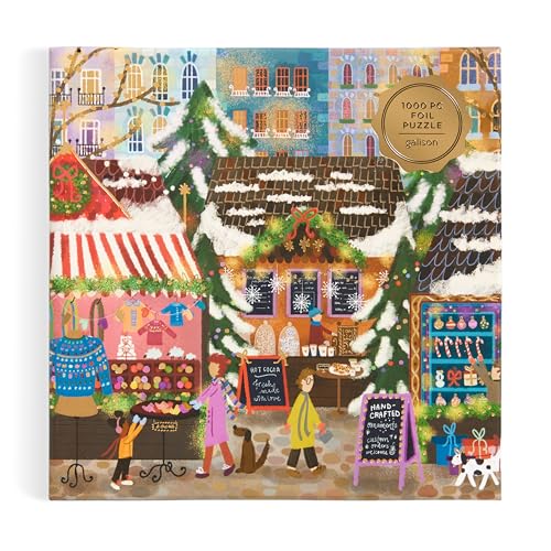 Joy Laforme - Merry Market 1000 Piece Foil Puzzle in a Square Box - Ji image 3