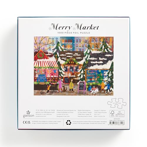 Joy Laforme - Merry Market 1000 Piece Foil Puzzle in a Square Box - Ji image 5
